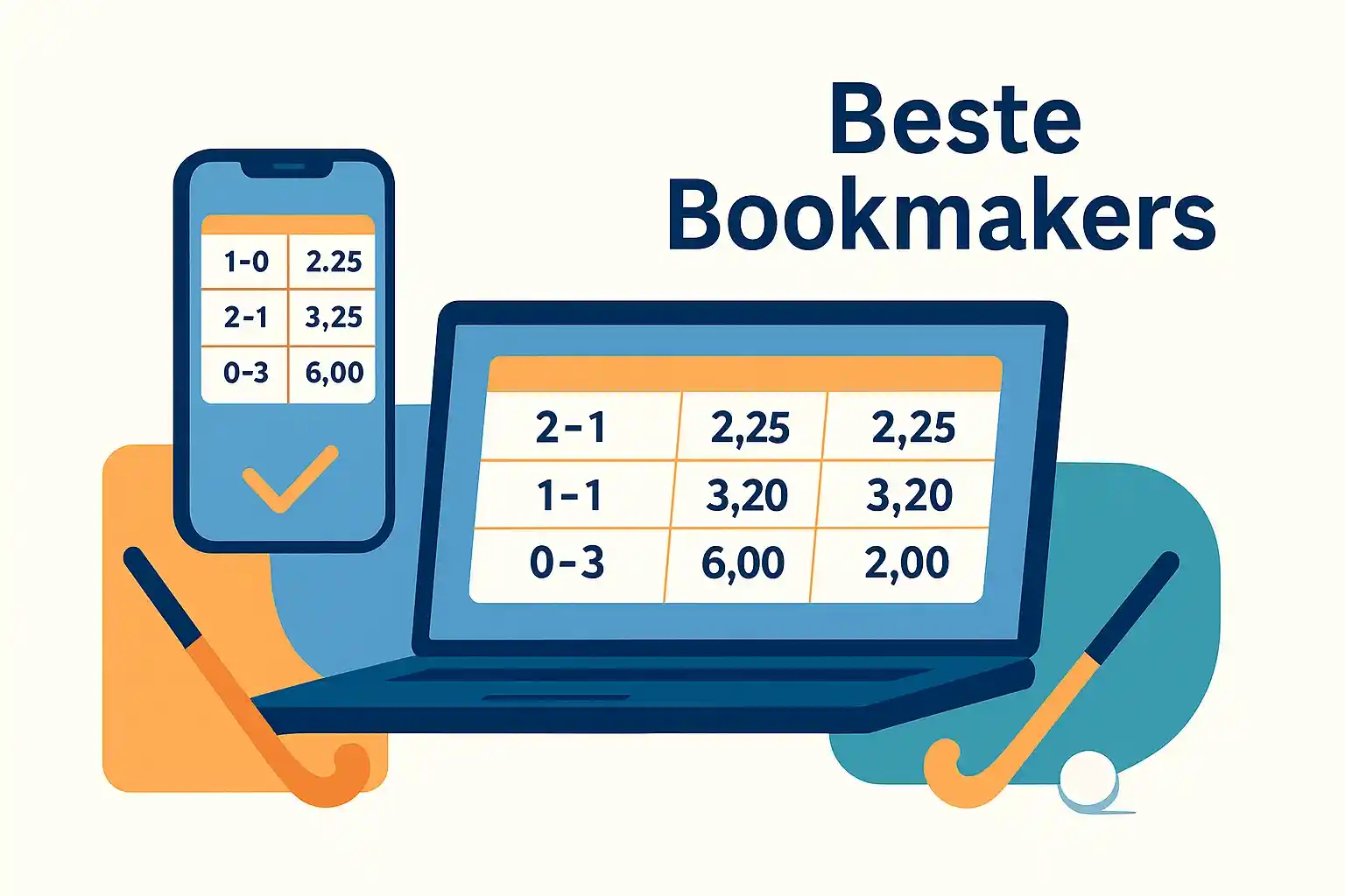 Beste bookmakers voor veldhockey wedden in Nederland met KSA-vergunning