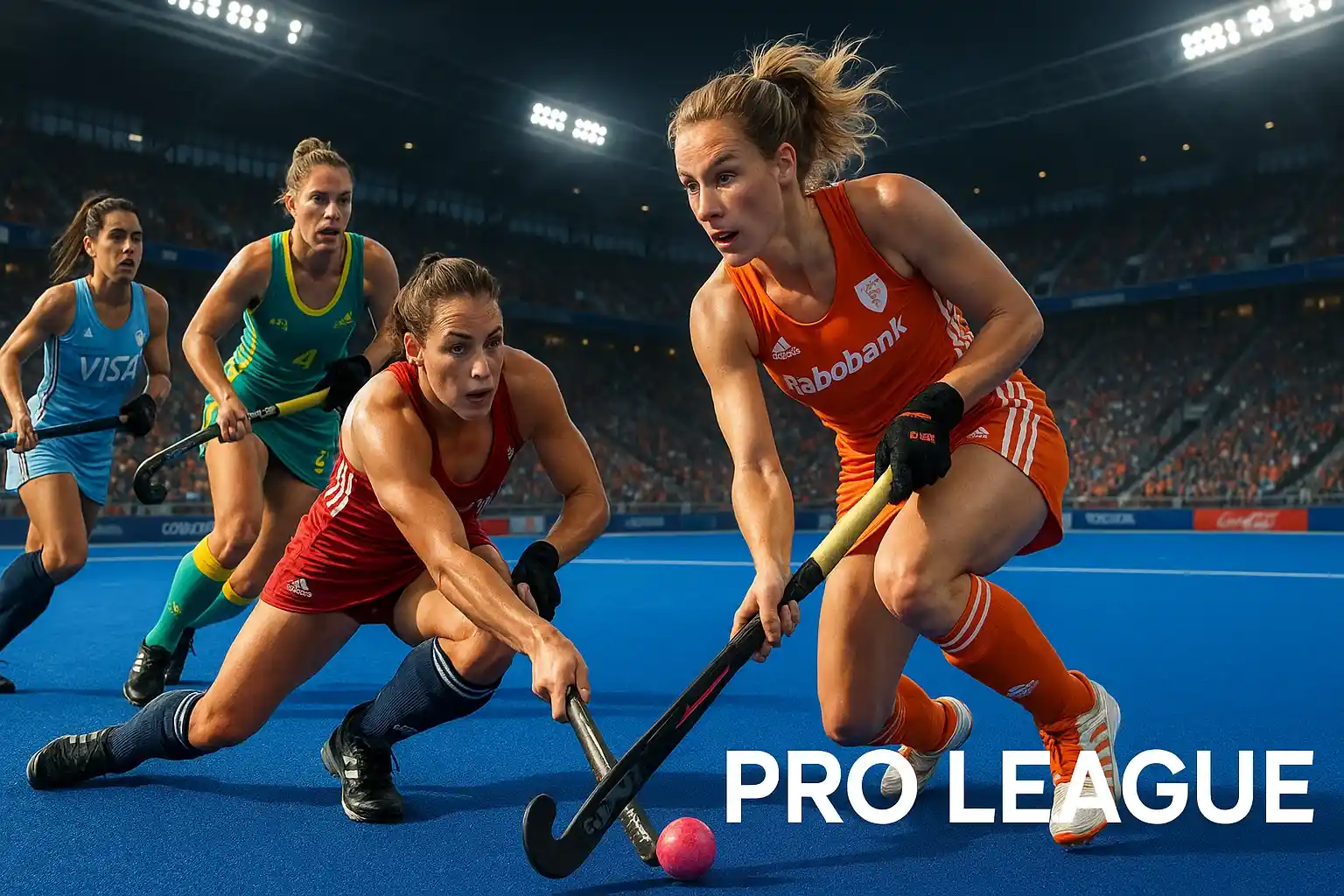 FIH Pro League dames hockey internationale topwedstrijd op modern kunstgrasveld